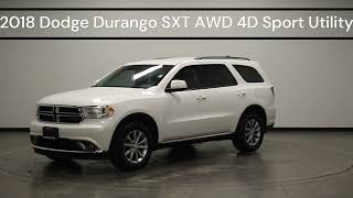 2018 Dodge Durango SXT AWD 4D Sport Utility VIN 1C4RDJAG7JC117099 Stock U9481A [upl. by Enitsua474]