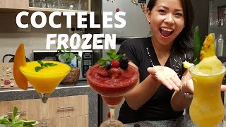 COCTELES FROZEN Daiquiri Fácil  riquísimas y REFRESCANTES 😋🍹 [upl. by Renzo]