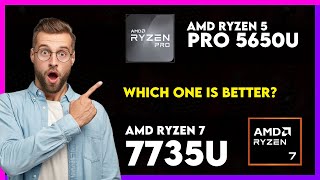 AMD Ryzen 5 Pro 5650U vs AMD Ryzen 7 7735U Comparison [upl. by Nadiya]