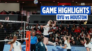 BYU Womens Volleyball vs Houston  Full Game Highlights 2024 [upl. by Jezabella]