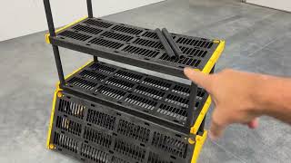 CX Black amp Yellow® 4 Tier Heavy Duty Plastic Storage Shelving Unit Review [upl. by Krenek]