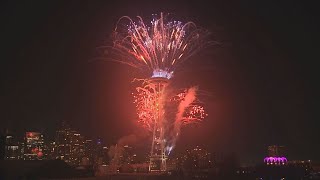 2022 New Years fireworks show in Seattle [upl. by Johannah]