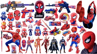 Marvel Spiderman Collection Unboxing Review  Spider Bot  Spiderman RC Motorcycle  Marvel toy gun [upl. by Maupin920]