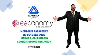 MENTORIA PAPAFOREX 23 OCTUBRE 2023 MANARA CALENDARIO ECONOMICO Y CORRELACION [upl. by Amasa210]