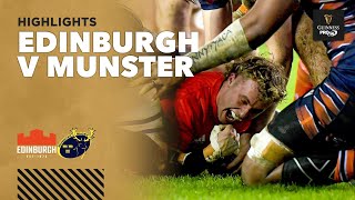 3 Minute Highlights Edinburgh v Munster  Round 12  Guinness PRO14 202021 [upl. by Davidson595]