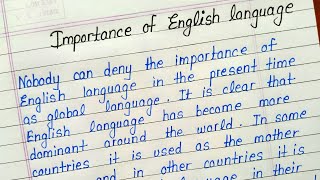 Importance of English language essay in english [upl. by Atiuqcir236]