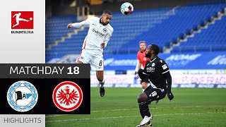 Arminia Bielefeld  Eintracht Frankfurt  15  Highlights  Matchday 18 – Bundesliga 202021 [upl. by Airetnahs]