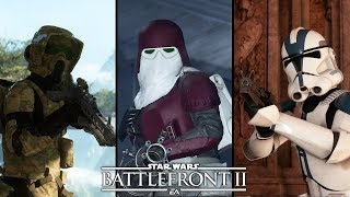 5 Custom Clone Skins  Star Wars Battlefront 2 Mods [upl. by Notlih]