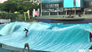 Wave House South Africa Pro Flowboarders Practice Double Barrel [upl. by Nnaeiram]