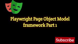 17  POM Framework Part  1 in Playwright with Javascript [upl. by Wymore545]