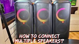 How to connect 3 JBL Partybox 710 and play sound at the same time [upl. by Aiotal]