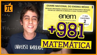 COMO TIREI 981 EM MATEMÁTICA NO ENEM [upl. by Aimik703]