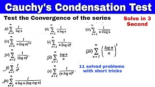 CSIR NET TRICKS  CONVERGENCE AND DIVERGENCE PROBLEMS OF SERIES [upl. by Bron]