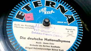 National Anthem of the German Democratic Republic East GermanyDDR First Recording 1949 [upl. by Lolande]