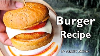 Simple Burger Recipe with Crispy Patties Burger [upl. by Eigroeg]