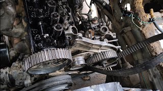 how to 4d56 engine timing belt install  mitsubishi L300 engine timing belt install 4d56 timing mk [upl. by Esila]