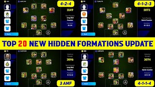 Top 20 Hidden Formations Update In eFootball 2024 Mobile  424 Formation Available 🤔 [upl. by Allie]