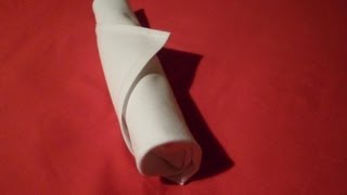 How To Fold Napkins  Silverware Roll Napkin Folding [upl. by Drahser646]