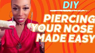 How to pierce your own nose save 5075 [upl. by Tikna597]