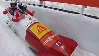 FIBT  2Man Bobsleigh World Cup 20132014  St Moritz Heat 2 [upl. by Eldin]