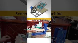 Manual screen Printing machine mechanical 3ddesign mechanism engineering cad innovation [upl. by Nayrda129]