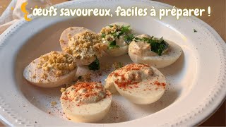 œufs mimosa en quelque minutes Des œufs savoureux faciles à préparer pour se régaler براف بنينة 😋 [upl. by Emmalynne]