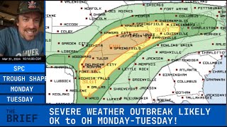 LIVE EMERGENCY UPDATE on severe weather outbreak likely MondayTuesday [upl. by Anitrak243]