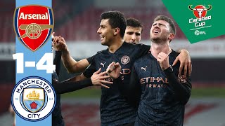 HIGHLIGHTS  ARSENAL 14 MAN CITY  CARABAO CUP [upl. by Cirtemed]