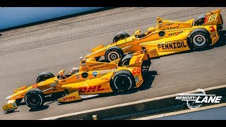 Ryan HunterReay and Helio Castroneves Battle in 2014 Indy 500 [upl. by Ilise]