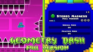 Stereo Madness Full Version All Secret Coins  Geometry Dash Full Version  By Traso56 [upl. by Atnim]