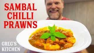 How to Cook Sambal Udang  Chili Shrimp Recipe  Gregs Kitchen [upl. by Giacobo]