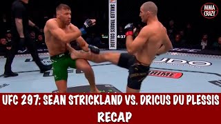 Sean Strickland vs Dricus Du Plessis Full Fight live highlights  New Champion [upl. by Novaelc]