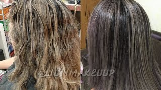 Baño de color para cabello con mechas  Lilyymakeuup [upl. by Sturrock117]