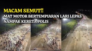 quotMACAM SEMUTquot  MAT MOTO BERTEMPIARAN LARI LEPAS NAMPAK SEBUAH KERETA POLIS [upl. by Llennol]