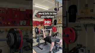 350lb Axle Bar Bench Press PR benchpress strength training gym [upl. by Androw]