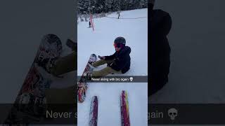 What does bro need to clear his head from 😭 ski skiing snowboard snowboarding skitok [upl. by Ogires856]