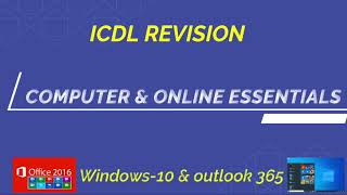 ICDL Computer amp online Essentials  Windows 10 amp Outlook 365Diagnostic Test [upl. by Ainslee]