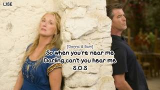 Pierce Brosnan amp Meryl Streep  SOS From quotMamma Miaquot Lyrics Video [upl. by Cinimmod]