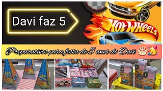 PREPARATIVOS PARA A FESTA HOT WHEELS DE 5 ANOS DO DAVI🥳🎂 ENCHENDO OS PERSONALIZADOS  VAI FICAR TOP [upl. by Neeloc]