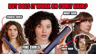 TESTING THE NEW DYSON AIRSTRAIT ON WAVY CURLY AND COILY HAIR [upl. by Sabba442]