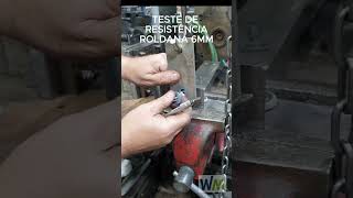 Teste de resistência roldana 6mm Werkmold [upl. by Dnalyram]