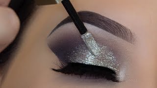 5 Minute Glitter Eye Makeup  Easiest Glitter Look Ever [upl. by Arykat222]