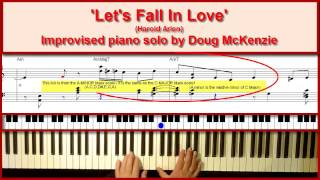 Lets Fall In Love  Jazz piano Tutorial [upl. by Riha]