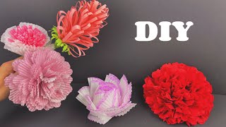 How to make beautiful flowers  How to Make Paper Flowers  DIY  Home Decoretion [upl. by Meares]