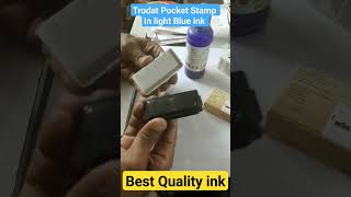 how to make Trodat Pocket Stamp in light Blue color 💙 quick pocketstamp trodat selfinkingstamp [upl. by Enidlareg]