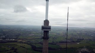 Emley moor tower transmitting station for tv and radio [upl. by Lemrej]