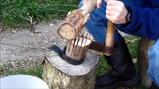 How to Make Kindling Quickly with a Froe [upl. by Adrial]