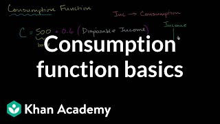 Consumption function basics  Macroeconomics  Khan Academy [upl. by Amalburga403]