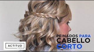 Peinados fáciles para chicas con cabello corto  ActitudFEM [upl. by Marci926]