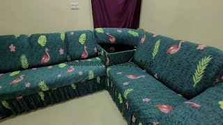 How to install Corner sofa cover  Full Tutorial  CHHANNAUT SHOPPING [upl. by Maxi]